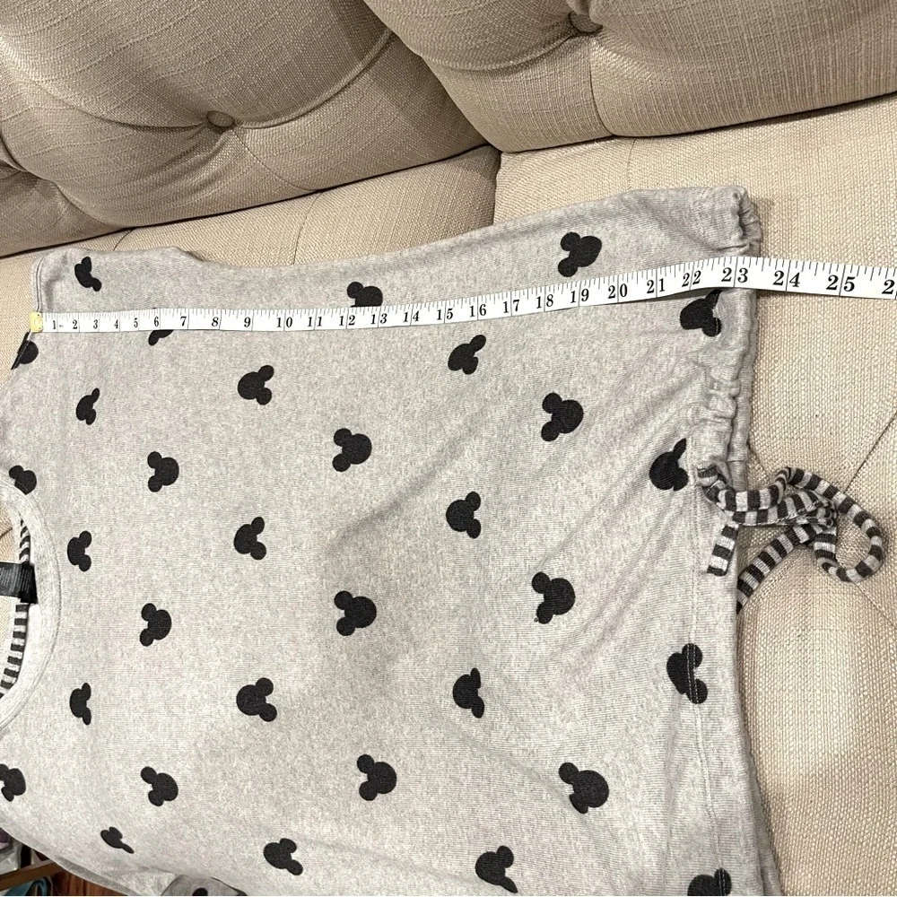 BN:  Mickey Mouse Fleece Top Women’s XS Sweater Tie Waist Gray - Picture 7 of 8